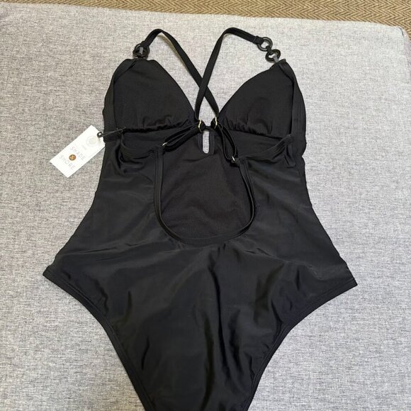 Plunge Hardware Trim Cheeky One Piece Swimsuit - Shade & Shore, S (4-6) - Picture 9 of 9